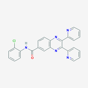 molecular formula C25H16ClN5O B5153139 N-(2-chlorophenyl)-2,3-di-2-pyridinyl-6-quinoxalinecarboxamide 