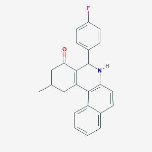 molecular formula C24H20FNO B5153169 5-(4-fluorophenyl)-2-methyl-2,3,5,6-tetrahydrobenzo[a]phenanthridin-4(1H)-one 