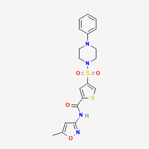 molecular formula C19H20N4O4S2 B5153178 N-(5-methyl-3-isoxazolyl)-4-[(4-phenyl-1-piperazinyl)sulfonyl]-2-thiophenecarboxamide 