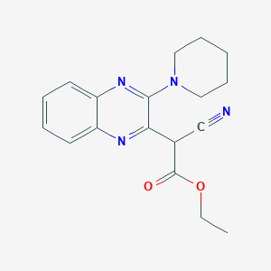 ethyl cyano[3-(1-piperidinyl)-2-quinoxalinyl]acetate