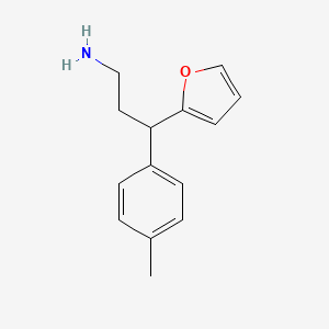 molecular formula C14H17NO B5153213 3-(2-furyl)-3-(4-methylphenyl)-1-propanamine 