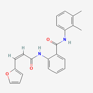 molecular formula C22H20N2O3 B5153216 N-(2,3-dimethylphenyl)-2-{[3-(2-furyl)acryloyl]amino}benzamide 