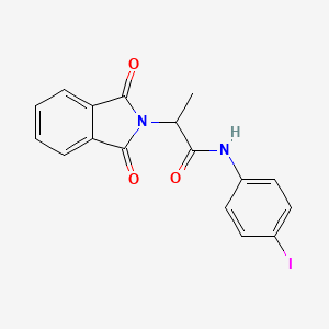 2-(1,3-dioxo-1,3-dihydro-2H-isoindol-2-yl)-N-(4-iodophenyl)propanamide