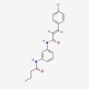 molecular formula C19H19ClN2O2 B5153229 N-[3-(butyrylamino)phenyl]-3-(4-chlorophenyl)acrylamide 