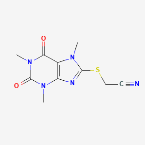 [(1,3,7-trimethyl-2,6-dioxo-2,3,6,7-tetrahydro-1H-purin-8-yl)thio]acetonitrile