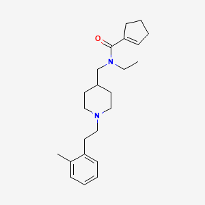 molecular formula C23H34N2O B5153254 N-ethyl-N-({1-[2-(2-methylphenyl)ethyl]-4-piperidinyl}methyl)-1-cyclopentene-1-carboxamide 