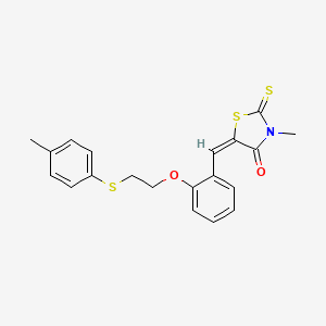 molecular formula C20H19NO2S3 B5153264 3-methyl-5-(2-{2-[(4-methylphenyl)thio]ethoxy}benzylidene)-2-thioxo-1,3-thiazolidin-4-one 