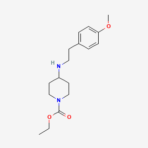 molecular formula C17H26N2O3 B5153293 ethyl 4-{[2-(4-methoxyphenyl)ethyl]amino}-1-piperidinecarboxylate 