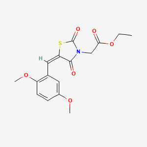 molecular formula C16H17NO6S B5153297 ethyl [5-(2,5-dimethoxybenzylidene)-2,4-dioxo-1,3-thiazolidin-3-yl]acetate 