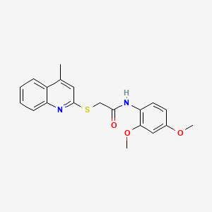 molecular formula C20H20N2O3S B5153305 N-(2,4-dimethoxyphenyl)-2-[(4-methyl-2-quinolinyl)thio]acetamide 