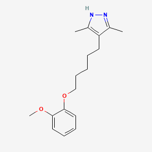molecular formula C17H24N2O2 B5153317 4-[5-(2-methoxyphenoxy)pentyl]-3,5-dimethyl-1H-pyrazole 
