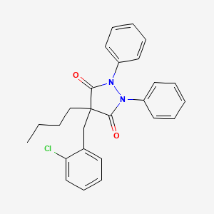 molecular formula C26H25ClN2O2 B5153318 4-butyl-4-(2-chlorobenzyl)-1,2-diphenyl-3,5-pyrazolidinedione 