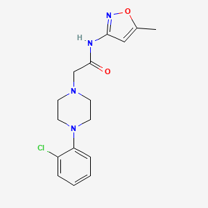 molecular formula C16H19ClN4O2 B5153338 2-[4-(2-chlorophenyl)-1-piperazinyl]-N-(5-methyl-3-isoxazolyl)acetamide 