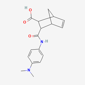 molecular formula C17H20N2O3 B5153355 3-({[4-(dimethylamino)phenyl]amino}carbonyl)bicyclo[2.2.1]hept-5-ene-2-carboxylic acid 