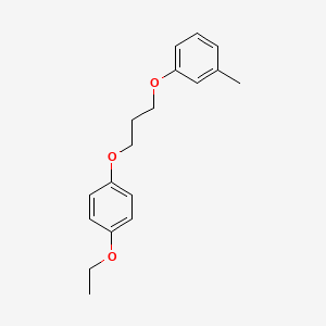 molecular formula C18H22O3 B5153361 1-[3-(4-ethoxyphenoxy)propoxy]-3-methylbenzene 