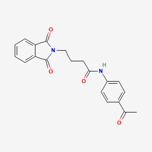 molecular formula C20H18N2O4 B5153367 N-(4-acetylphenyl)-4-(1,3-dioxo-1,3-dihydro-2H-isoindol-2-yl)butanamide 