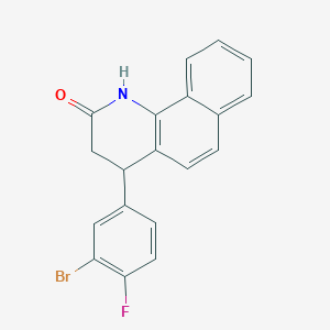 molecular formula C19H13BrFNO B5153379 4-(3-bromo-4-fluorophenyl)-3,4-dihydrobenzo[h]quinolin-2(1H)-one 