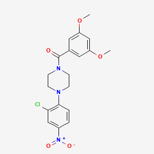molecular formula C19H20ClN3O5 B5153390 1-(2-chloro-4-nitrophenyl)-4-(3,5-dimethoxybenzoyl)piperazine 