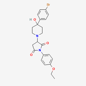 molecular formula C23H25BrN2O4 B5153406 3-[4-(4-bromophenyl)-4-hydroxy-1-piperidinyl]-1-(4-ethoxyphenyl)-2,5-pyrrolidinedione 