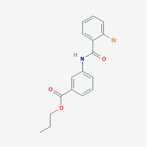 molecular formula C17H16BrNO3 B5153422 propyl 3-[(2-bromobenzoyl)amino]benzoate 