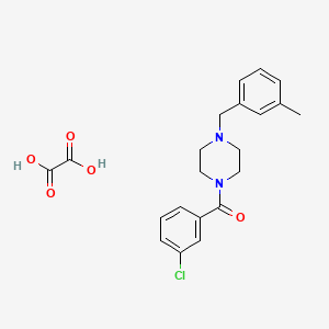 molecular formula C21H23ClN2O5 B5153439 1-(3-chlorobenzoyl)-4-(3-methylbenzyl)piperazine oxalate 