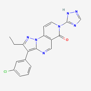 molecular formula C19H14ClN7O B5153443 3-(3-chlorophenyl)-2-ethyl-7-(4H-1,2,4-triazol-3-yl)pyrazolo[1,5-a]pyrido[3,4-e]pyrimidin-6(7H)-one 