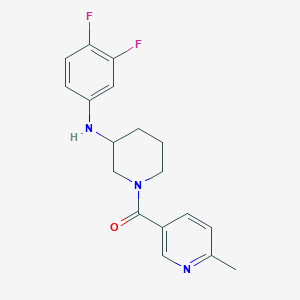 molecular formula C18H19F2N3O B5153491 N-(3,4-difluorophenyl)-1-[(6-methyl-3-pyridinyl)carbonyl]-3-piperidinamine 