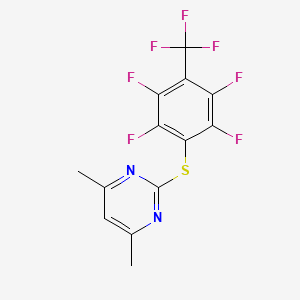 molecular formula C13H7F7N2S B5153520 4,6-dimethyl-2-{[2,3,5,6-tetrafluoro-4-(trifluoromethyl)phenyl]thio}pyrimidine 