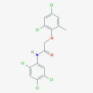 molecular formula C15H10Cl5NO2 B5153528 2-(2,4-dichloro-6-methylphenoxy)-N-(2,4,5-trichlorophenyl)acetamide 