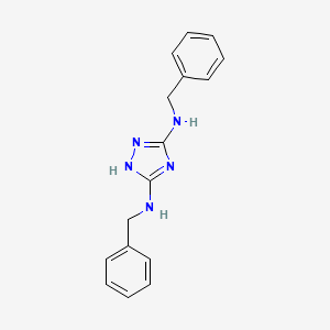 molecular formula C16H17N5 B5153543 N,N'-dibenzyl-1H-1,2,4-triazole-3,5-diamine 