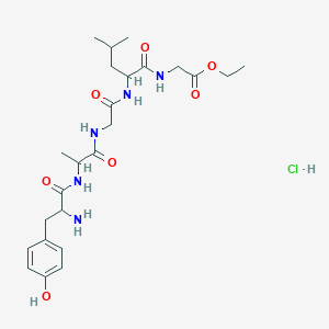 molecular formula C24H38ClN5O7 B5153556 ethyl tyrosylalanylglycylleucylglycinate hydrochloride 
