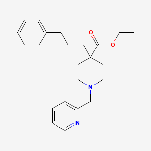 molecular formula C23H30N2O2 B5153601 ethyl 4-(3-phenylpropyl)-1-(2-pyridinylmethyl)-4-piperidinecarboxylate 