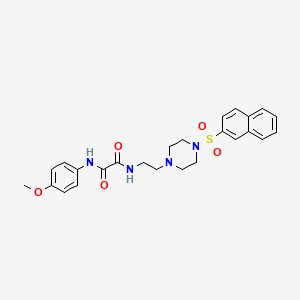 molecular formula C25H28N4O5S B5153606 N-(4-methoxyphenyl)-N'-{2-[4-(2-naphthylsulfonyl)-1-piperazinyl]ethyl}ethanediamide 