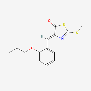 molecular formula C14H15NO2S2 B5153655 2-(methylthio)-4-(2-propoxybenzylidene)-1,3-thiazol-5(4H)-one 