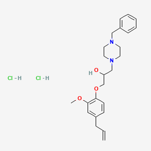molecular formula C24H34Cl2N2O3 B5153667 1-(4-allyl-2-methoxyphenoxy)-3-(4-benzyl-1-piperazinyl)-2-propanol dihydrochloride 