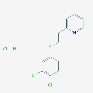 molecular formula C13H12Cl3NS B5153676 2-{2-[(3,4-dichlorophenyl)thio]ethyl}pyridine hydrochloride 