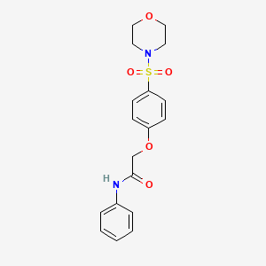 molecular formula C18H20N2O5S B5153689 2-[4-(4-morpholinylsulfonyl)phenoxy]-N-phenylacetamide 