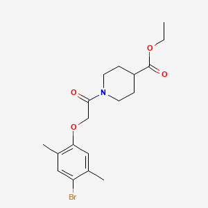 molecular formula C18H24BrNO4 B5153693 ethyl 1-[(4-bromo-2,5-dimethylphenoxy)acetyl]-4-piperidinecarboxylate 