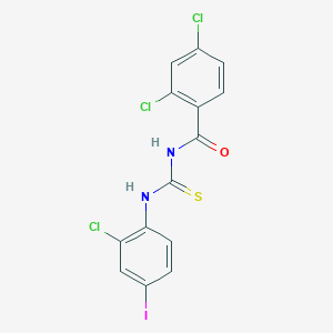 molecular formula C14H8Cl3IN2OS B5153704 2,4-dichloro-N-{[(2-chloro-4-iodophenyl)amino]carbonothioyl}benzamide 