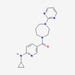 molecular formula C18H22N6O B5153710 N-cyclopropyl-5-{[4-(2-pyrimidinyl)-1,4-diazepan-1-yl]carbonyl}-2-pyridinamine 