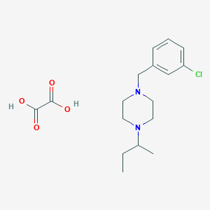 molecular formula C17H25ClN2O4 B5153753 1-sec-butyl-4-(3-chlorobenzyl)piperazine oxalate 