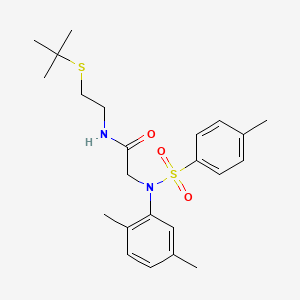 molecular formula C23H32N2O3S2 B5153816 N~1~-[2-(tert-butylthio)ethyl]-N~2~-(2,5-dimethylphenyl)-N~2~-[(4-methylphenyl)sulfonyl]glycinamide 
