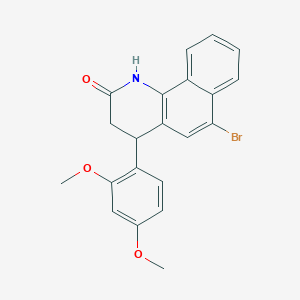 molecular formula C21H18BrNO3 B5153823 6-bromo-4-(2,4-dimethoxyphenyl)-3,4-dihydrobenzo[h]quinolin-2(1H)-one 