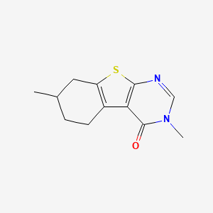 molecular formula C12H14N2OS B5153840 3,7-dimethyl-5,6,7,8-tetrahydro[1]benzothieno[2,3-d]pyrimidin-4(3H)-one 