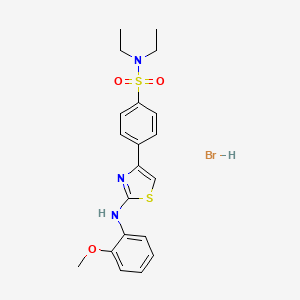 molecular formula C20H24BrN3O3S2 B5153875 N,N-diethyl-4-{2-[(2-methoxyphenyl)amino]-1,3-thiazol-4-yl}benzenesulfonamide hydrobromide 
