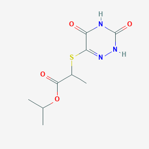 isopropyl 2-[(3,5-dioxo-2,3,4,5-tetrahydro-1,2,4-triazin-6-yl)thio]propanoate