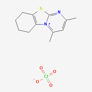 2,4-dimethyl-6,7,8,9-tetrahydropyrimido[2,1-b][1,3]benzothiazol-5-ium perchlorate