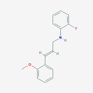 molecular formula C16H16FNO B5153903 (2-fluorophenyl)[3-(2-methoxyphenyl)-2-propen-1-yl]amine 