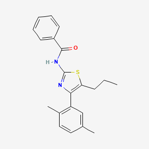 molecular formula C21H22N2OS B5153913 N-[4-(2,5-dimethylphenyl)-5-propyl-1,3-thiazol-2-yl]benzamide 