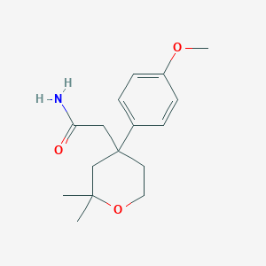 molecular formula C16H23NO3 B5153928 2-[4-(4-methoxyphenyl)-2,2-dimethyltetrahydro-2H-pyran-4-yl]acetamide CAS No. 337486-13-2